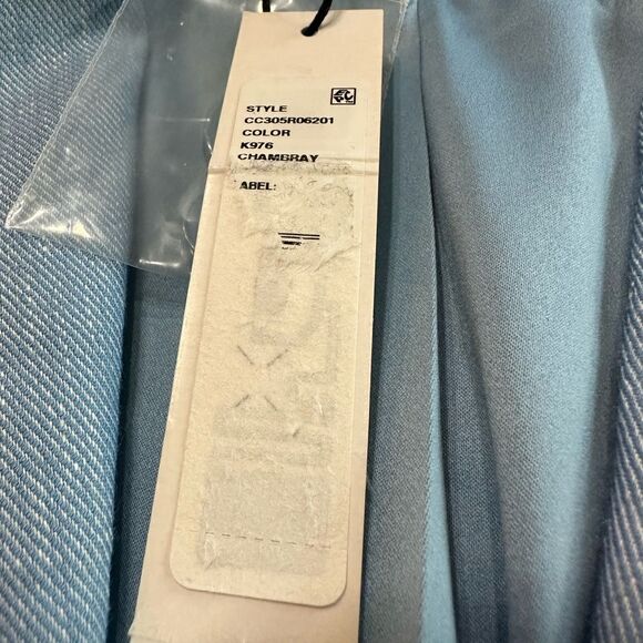 Alice + Olivia Denny‎ Blazer Linen Blend Chambray One Button Size 8 - Picture 9 of 14